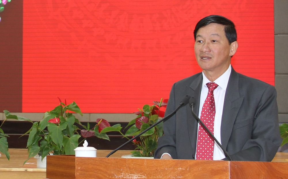 Đồng chí Trần Đức Quận - Bí thư Tỉnh ủy Lâm Đồng kết luận Hội nghị.